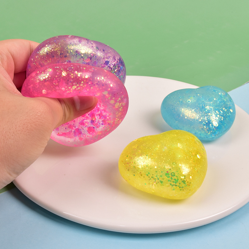 Baby Food Eat - Maltose Niedliches buntes Aurora-Liebes-Quetsch- und Entlüftungsspielzeug,