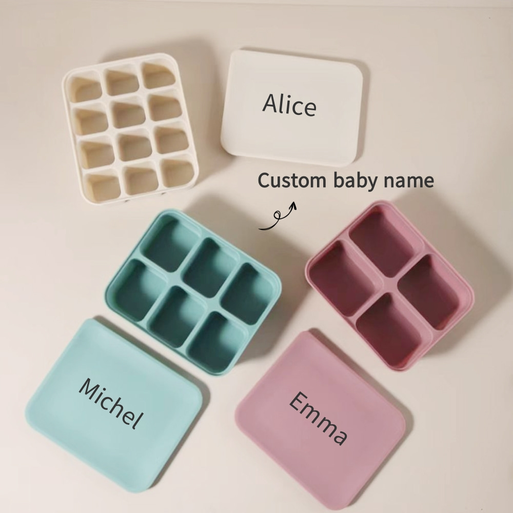 Baby Food Tray - Personalisiertes Gefrierschrank-Tablett für Babynahrung mit Namen,