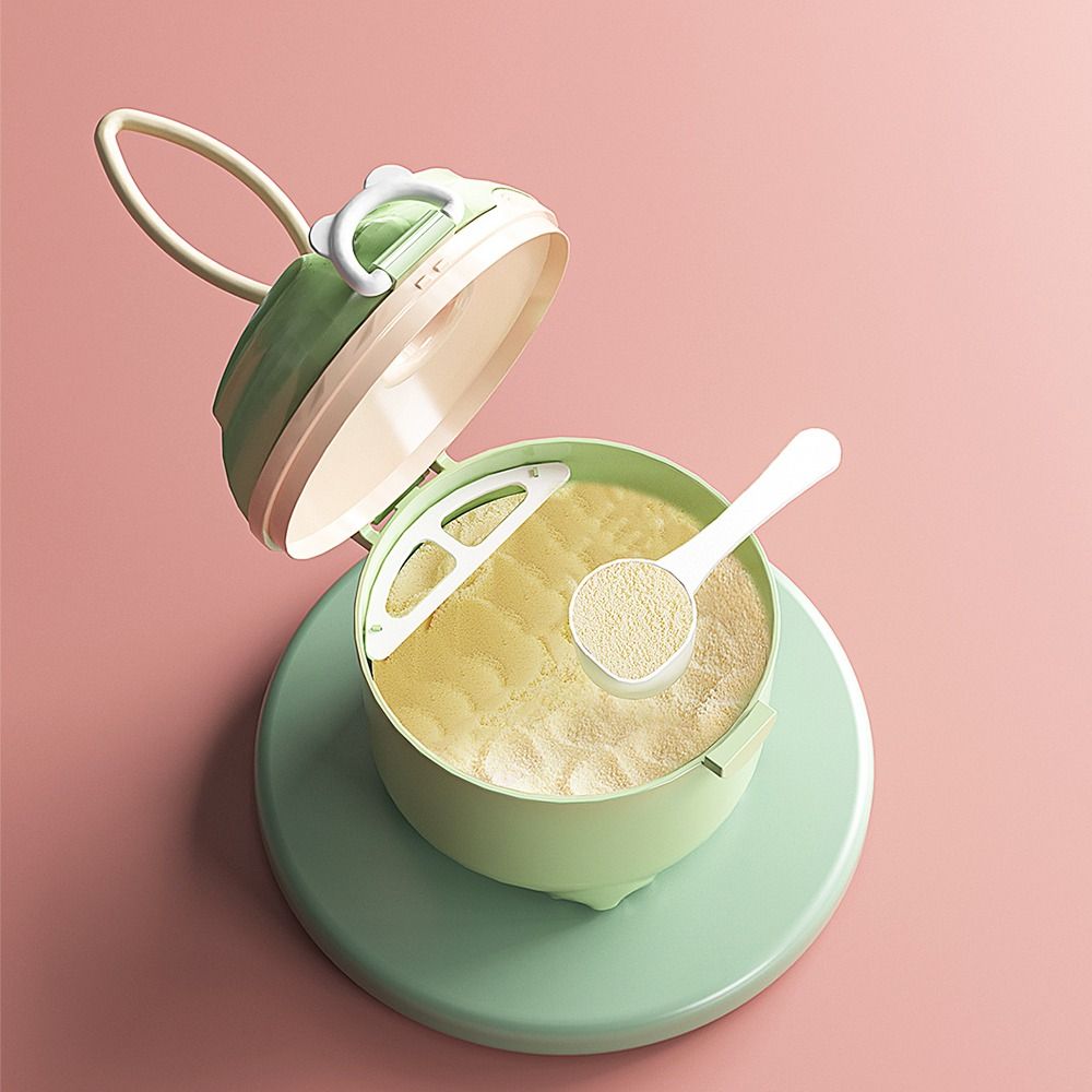 Baby Food Essentials - Versiegelte Dose mit Milchpulverlöffel, Cartoon-Lebensmittelaufbewahrungsbox, Essentielle