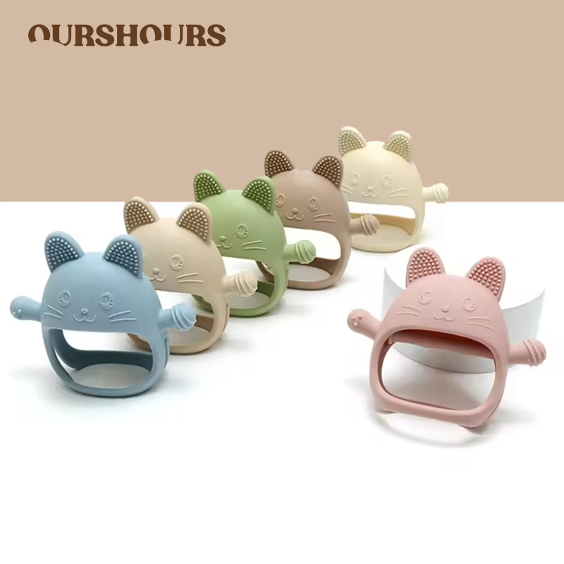 Baby Food Teether - 1PC Baby Silikon Beißringe Handschuhe Spielzeug