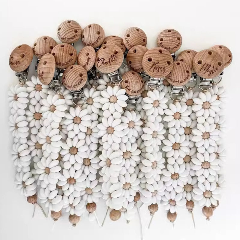 Baby Food Teether - Benutzerdefinierte Name Holz personalisierte Baby Schnuller