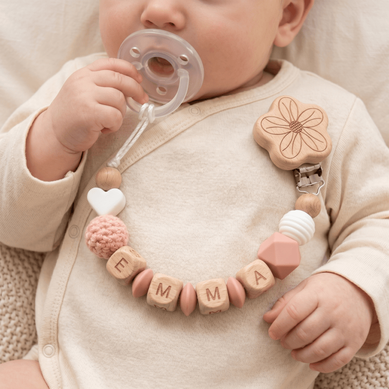 Baby Food Teether - 2026 Personalisierter Baby-Schnullerclip mit individuellem Namen,