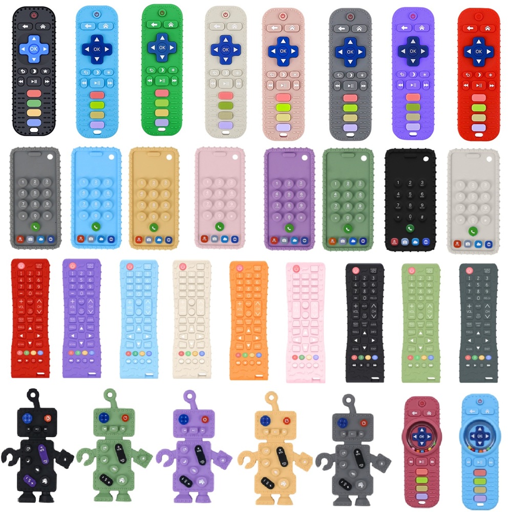 Baby Food Teether - 40 Stile Silikon-Simulations-TV-Fernbedienungsform Beruhigendes Spielzeug Baby