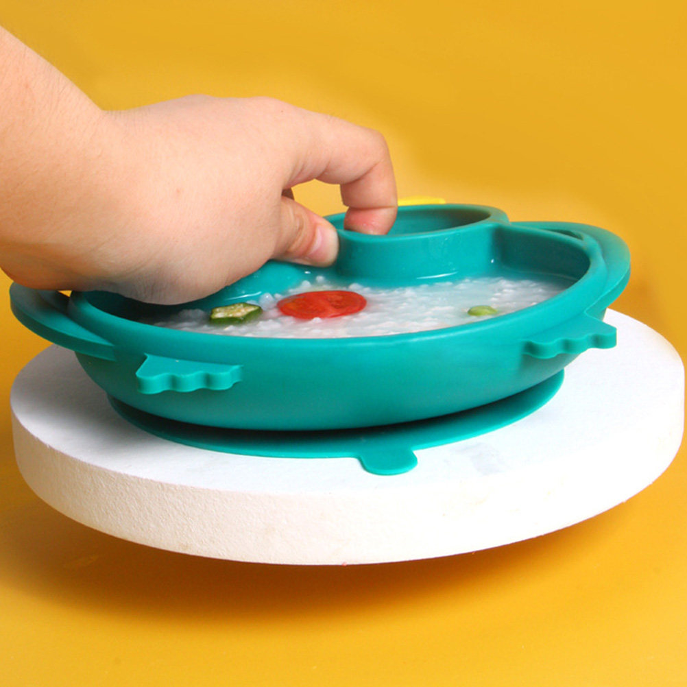 Plate Suction Toddler - 1 Stück Kinder-Silikon-Saugnapf-Teller, lebensmittelecht, weich, elastisch,