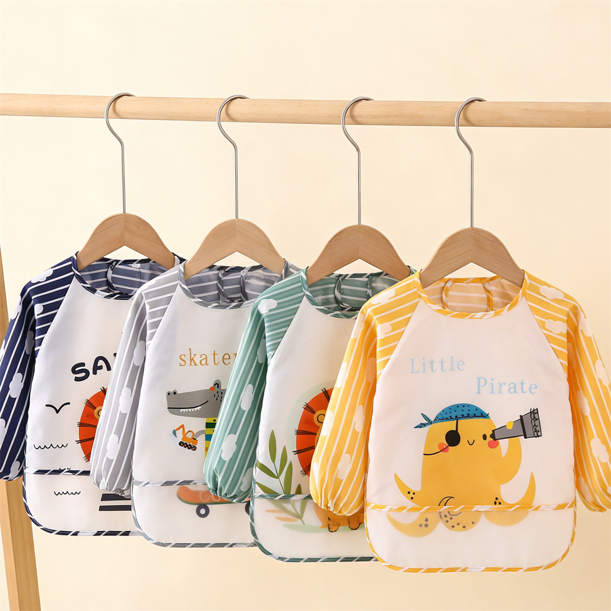 2er-Set wasserdichte Langarm-B – Baby Food Eat Bewertung und Preis