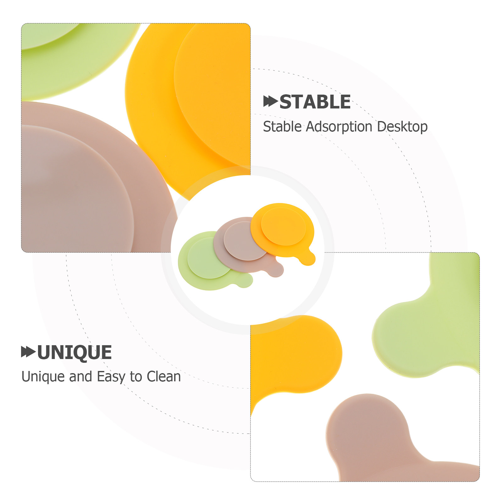 6 Stück Silikon-Tischsets für  – Plate Suction Toddler Bewertung und Preis