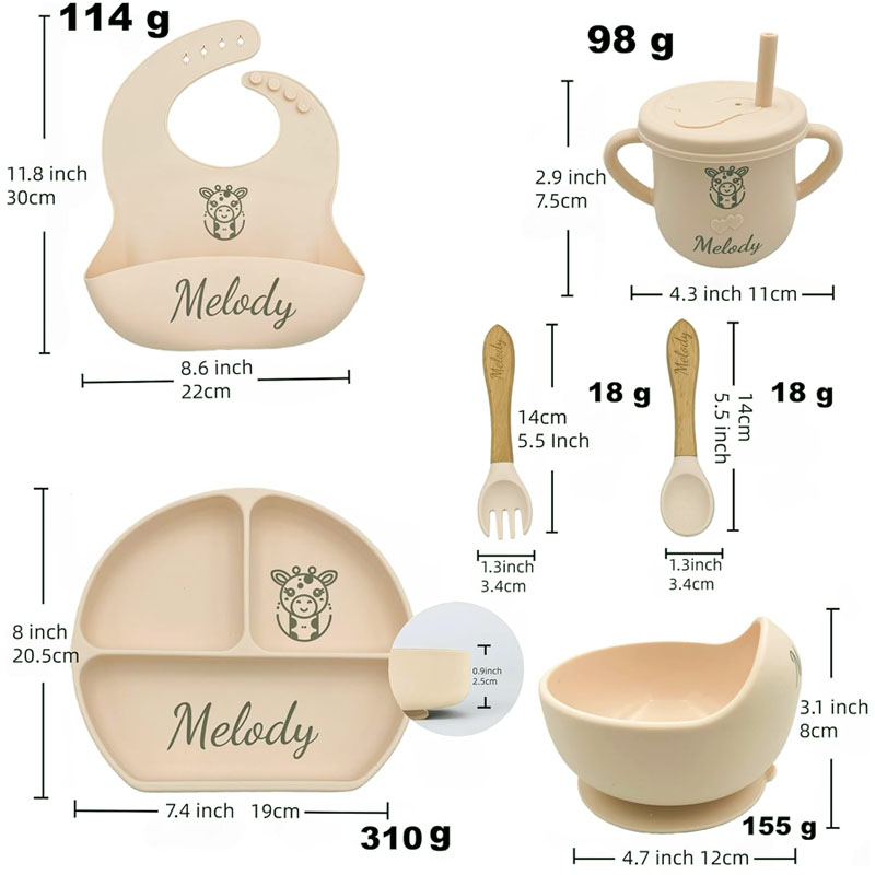 Silikon-Fütterungsset mit indi – Plate Suction Toddler Bewertung und Preis