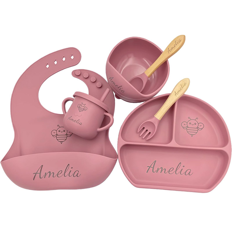 Silikon-Fütterungsset mit indi – Plate Suction Toddler Bewertung und Preis