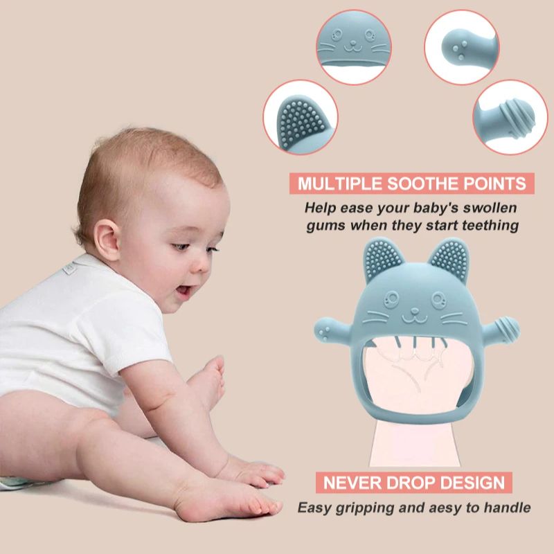 1PC Baby Silikon Beißringe Han – Baby Food Teether Bewertung und Preis