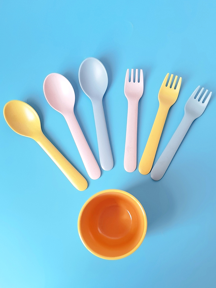 Bambusfaser-Gabel-Löffel-Set f – Baby Food Restaurant Bewertung und Preis